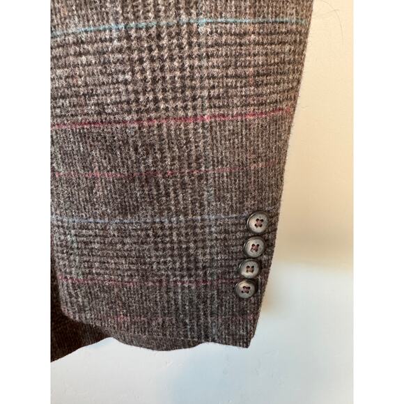 VTG 70s C&R Clothiers Mens Sz 48 Wool Plaid Blazer Sport Coat Union Made USA - Picture 7 of 15